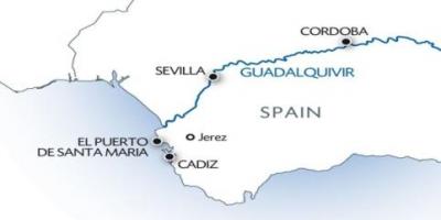 Guadalquivir ibaiaren mapa